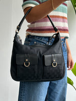 Vintage Gucci Abbey Canvas Shoulder Bag (One Size)