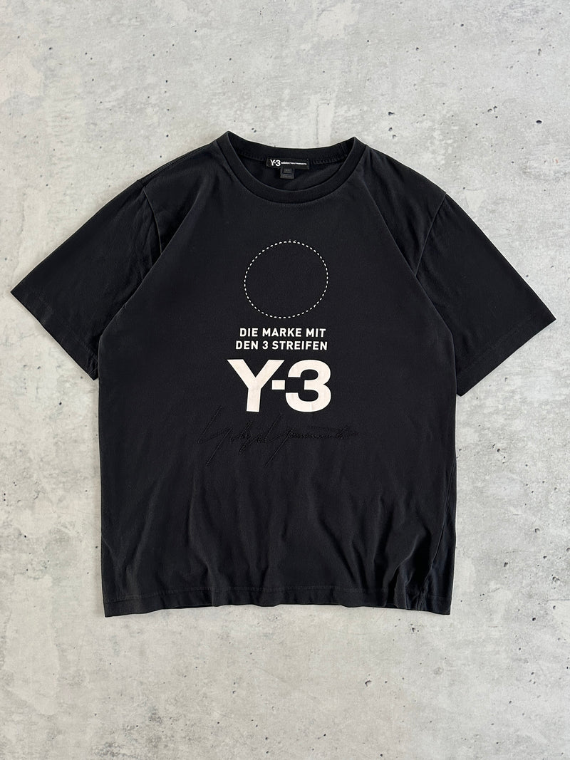 Adidas Y-3 Yohji Yamamoto Stacked Logo T Shirt (M)
