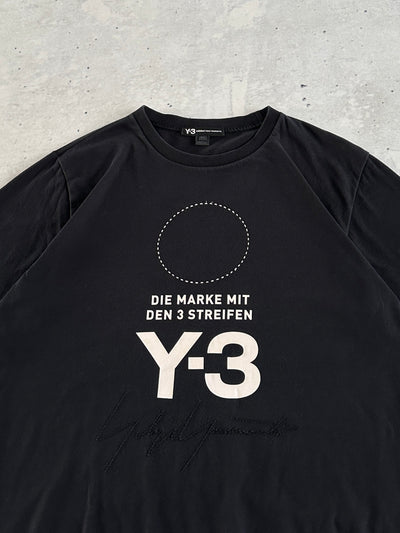 Adidas Y-3 Yohji Yamamoto Stacked Logo T Shirt (M)