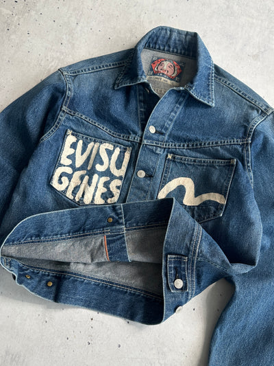 00's Evisu Genes selvedge Denim heavyweight Jacket (S/M)