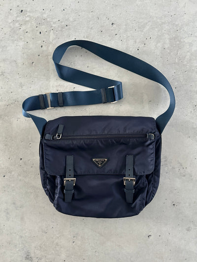Prada Nylon Satchel / Messenger Bag (One Size)