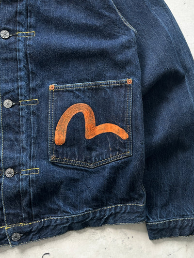 00's Evisu Maniacs Gull Wing selvedge Denim heavyweight Jacket (M)
