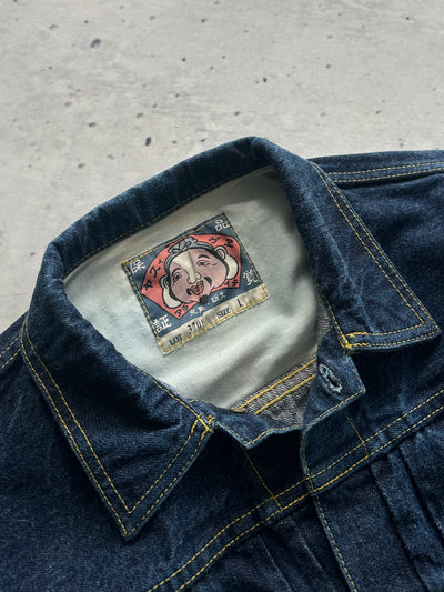 00's Evisu Maniacs Gull Wing selvedge Denim heavyweight Jacket (M)