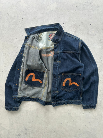 00's Evisu Maniacs Gull Wing selvedge Denim heavyweight Jacket (M)