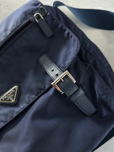 Prada Nylon Satchel / Messenger Bag (One Size)