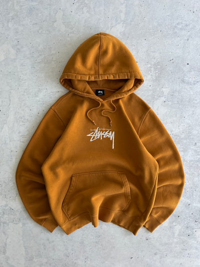 Stussy Embroidered Script Heavyweight Pullover Hoodie (S)