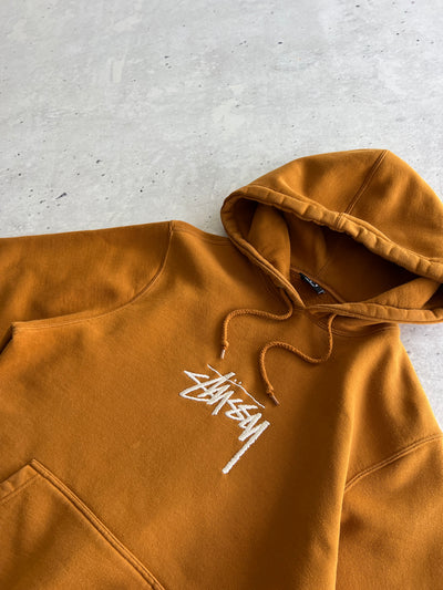 Stussy Embroidered Script Heavyweight Pullover Hoodie (S)