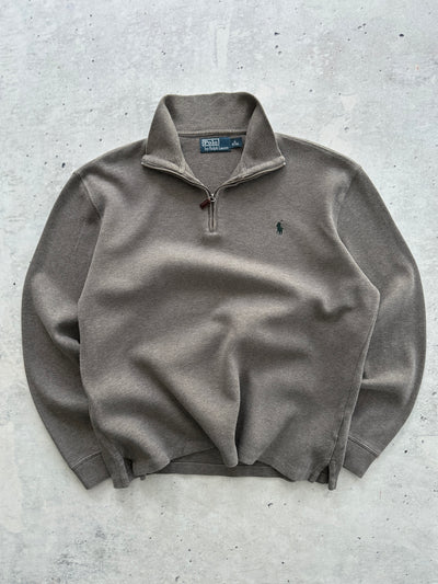 Ralph Lauren Ribbed 1/4 Zip Pullover Jumper (M)