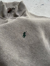 Ralph Lauren Ribbed 1/4 Zip Pullover Jumper (M)