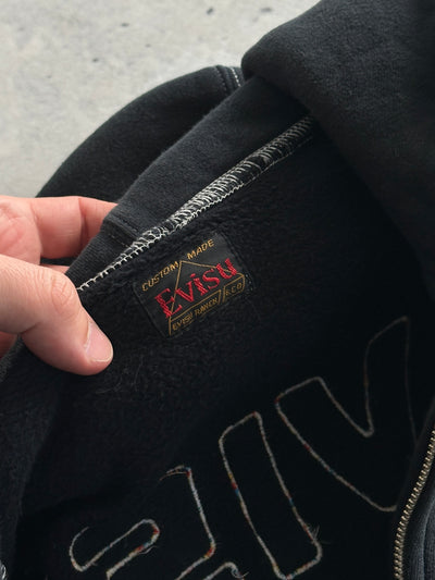 00's Evisu Gull Wing Multi Pocket Zip Up Hoodie (L)