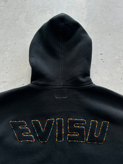00's Evisu Gull Wing Multi Pocket Zip Up Hoodie (L)