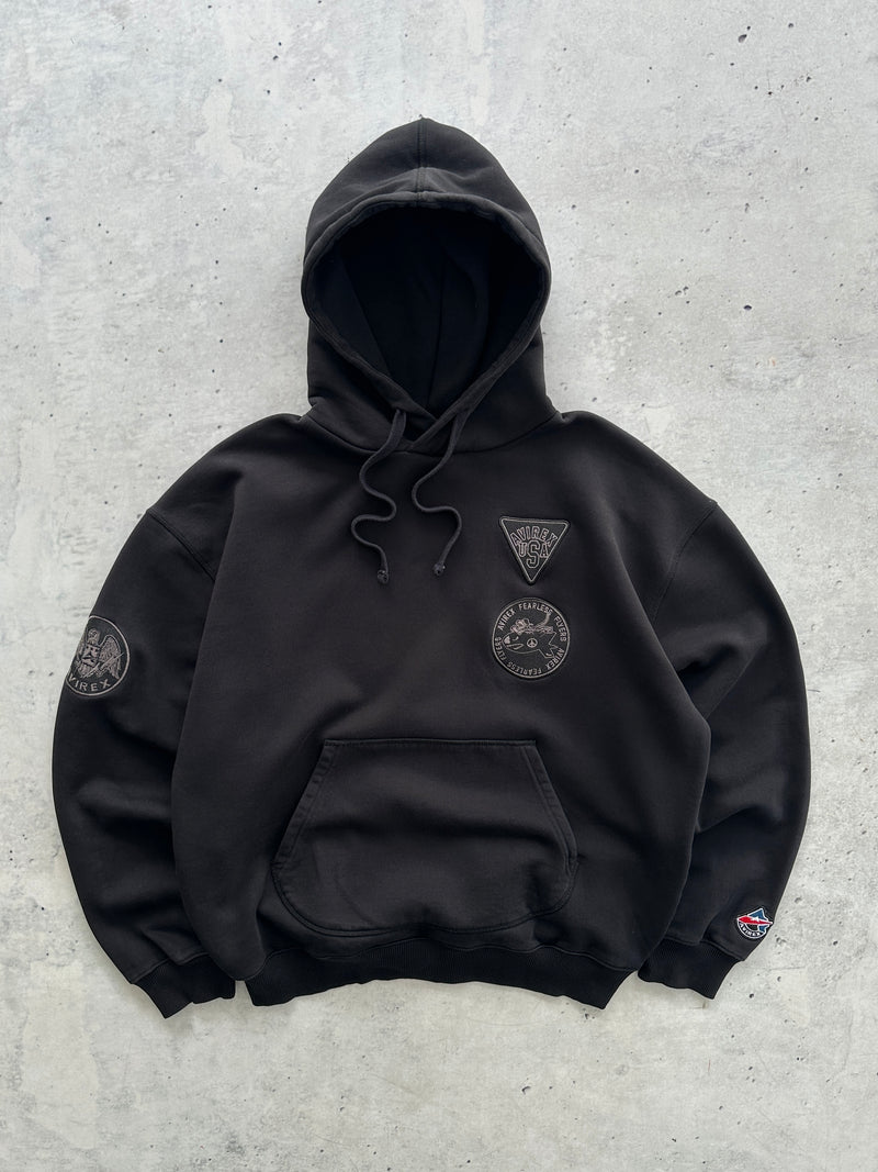Avirex Patch Heavyweight Pullover Hoodie (L)