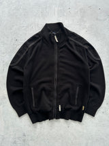 00's Armani Jeans Contrast Stitch Zip Up Knit Jumper (S)