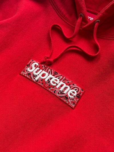 AW/19 Supreme Bandana Box Logo Heavyweight Pullover Hoodie (L)