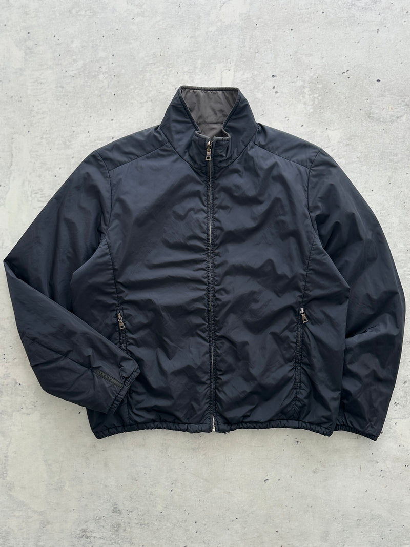 00's Prada sport Nylon Reversible Zip Up Jacket (L)