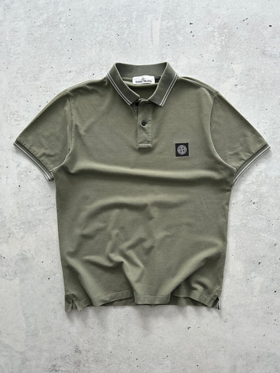 AW/21 Stone Island Patch Logo Polo Shirt (L)