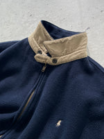 90's Ralph Lauren Made in USA Fleece Harrington Jacket (XL)