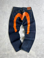 Evisu diacock Japanese Selvedge Denim Jeans (W34 x L34)