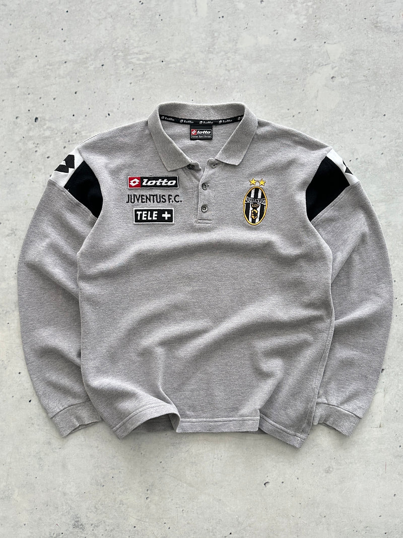 Juventus Lotto Long Sleeve Polo Shirt (XS)