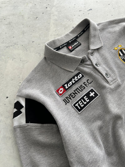 Juventus Lotto Long Sleeve Polo Shirt (XS)