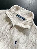 Ralph Lauren Chunky Cable Knit Zip Up Jumper (Women's M)