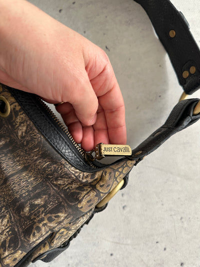 Vintage Just Cavalli leather snake skin print Bag (One Size)
