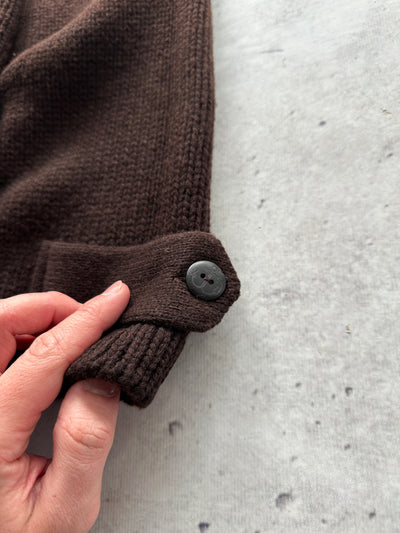 AW/08 Stone Island Denims Wool Chunky Knit Duffle Coat (XL)