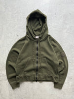 Moncler Zip Up Cropped Hoodie (Women's M)