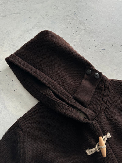 AW/08 Stone Island Denims Wool Chunky Knit Duffle Coat (XL)