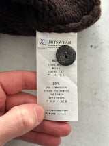 AW/08 Stone Island Denims Wool Chunky Knit Duffle Coat (XL)