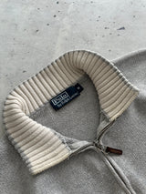 Pull en maille Ralph Lauren avec fermeture éclair 1/4 (Taille S)