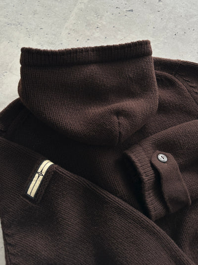 AW/08 Stone Island Denims Wool Chunky Knit Duffle Coat (XL)