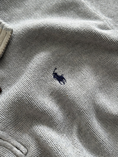 Pull en maille Ralph Lauren avec fermeture éclair 1/4 (Taille S)