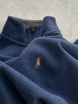 Ralph Lauren 1/4 Zip ribbed Pullover Jumper (M)