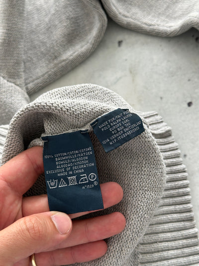 Pull en maille Ralph Lauren avec fermeture éclair 1/4 (Taille S)