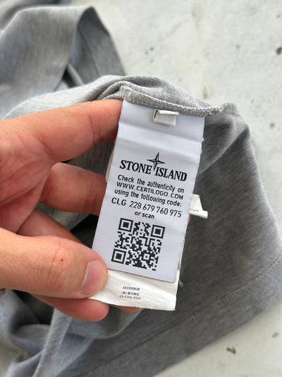 00's Stone Island Patch Logo Polo Shirt (S)