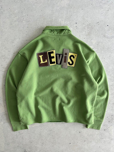 Levi's Appliqué 1/4 Zip Pullover Sweatshirt (L)