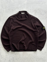 37 Pull en maille de laine Stone Island à col montant (L)