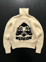 Evisu Heavyweight Chunky Wool Zip Up Jumper (S)