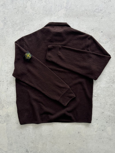 37 Pull en maille de laine Stone Island à col montant (L)