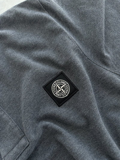 AW/17 Stone Island Patch Logo Long Sleeve Polo Shirt (S)
