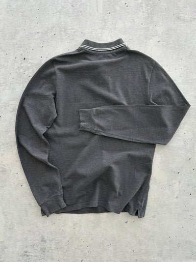 AW/17 Stone Island Patch Logo Long Sleeve Polo Shirt (S)