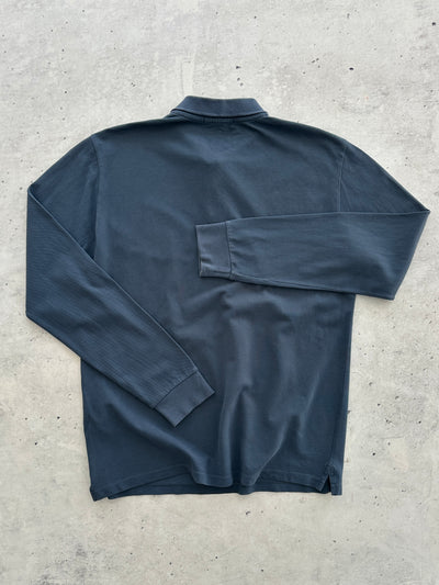 AW/16 Stone Island Patch Logo Long Sleeve Polo Shirt (XL)