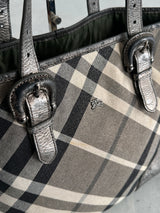Burberry Shimmer Nova Check Byron Tote Bag (One Size)