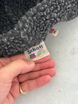 00's Schott Fleece Lined Chunky Knit Zip Up Hoodie (M)