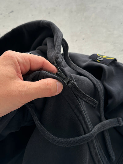 69 Sweat à capuche zippé Stone Island lourd (S)