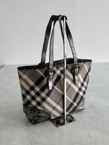 Burberry Shimmer Nova Check Byron Tote Bag (One Size)