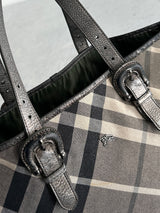 Burberry Shimmer Nova Check Byron Tote Bag (One Size)