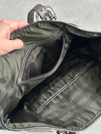 Burberry Shimmer Nova Check Byron Tote Bag (One Size)