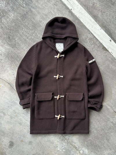 AW/08 Stone Island Denims Wool Chunky Knit Duffle Coat (XL)